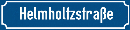 Straßenschild Helmholtzstraße