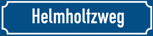 Straßenschild Helmholtzweg