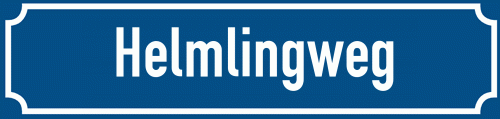 Straßenschild Helmlingweg