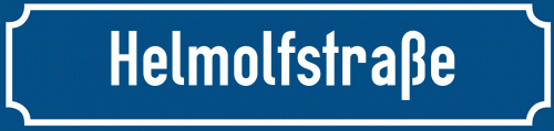 Straßenschild Helmolfstraße