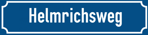 Straßenschild Helmrichsweg