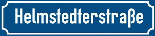 Straßenschild Helmstedterstraße zum kostenlosen Download