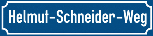 Straßenschild Helmut-Schneider-Weg