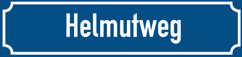 Straßenschild Helmutweg
