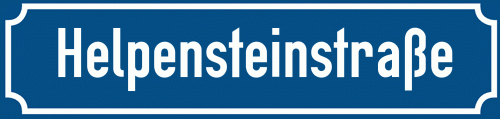 Straßenschild Helpensteinstraße