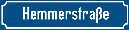 Straßenschild Hemmerstraße