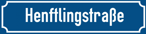 Straßenschild Henftlingstraße zum kostenlosen Download