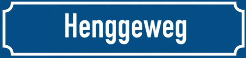 Straßenschild Henggeweg