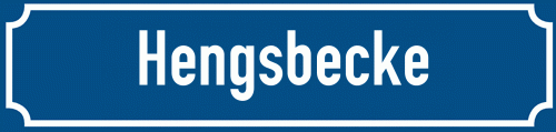 Straßenschild Hengsbecke