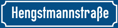Straßenschild Hengstmannstraße