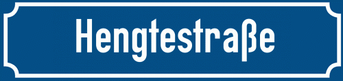 Straßenschild Hengtestraße