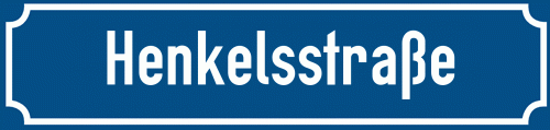 Straßenschild Henkelsstraße
