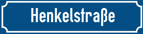 Straßenschild Henkelstraße