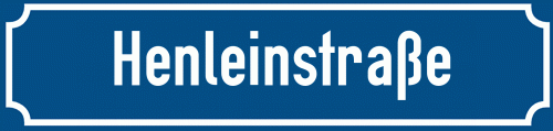 Straßenschild Henleinstraße