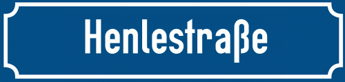 Straßenschild Henlestraße