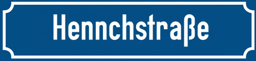 Straßenschild Hennchstraße