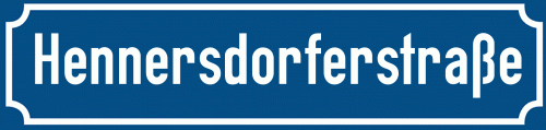 Straßenschild Hennersdorferstraße