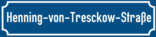Straßenschild Henning-von-Tresckow-Straße