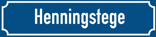 Straßenschild Henningstege