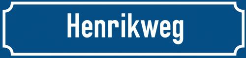 Straßenschild Henrikweg