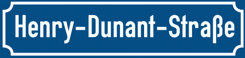 Straßenschild Henry-Dunant-Straße