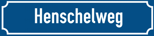 Straßenschild Henschelweg