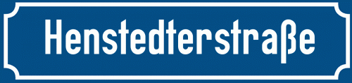 Straßenschild Henstedterstraße