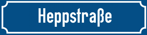 Straßenschild Heppstraße
