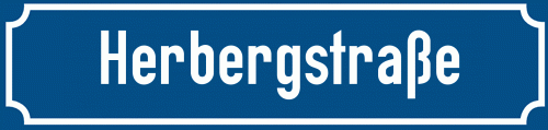 Straßenschild Herbergstraße