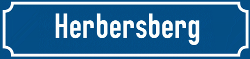 Straßenschild Herbersberg