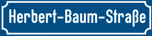 Straßenschild Herbert-Baum-Straße
