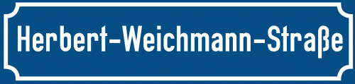 Straßenschild Herbert-Weichmann-Straße