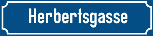 Straßenschild Herbertsgasse