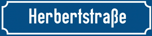Straßenschild Herbertstraße