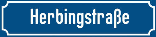 Straßenschild Herbingstraße