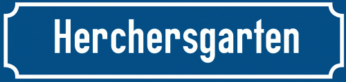 Straßenschild Herchersgarten