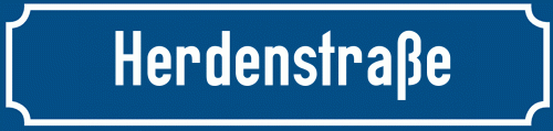 Straßenschild Herdenstraße
