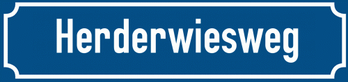 Straßenschild Herderwiesweg