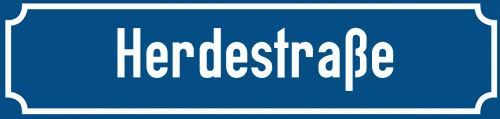 Straßenschild Herdestraße