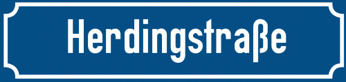 Straßenschild Herdingstraße