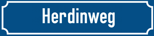 Straßenschild Herdinweg