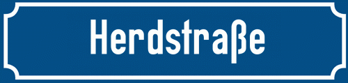 Straßenschild Herdstraße zum kostenlosen Download
