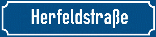 Straßenschild Herfeldstraße
