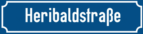 Straßenschild Heribaldstraße
