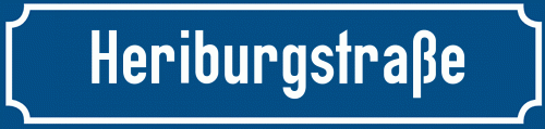 Straßenschild Heriburgstraße
