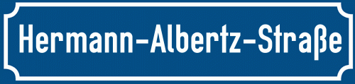 Straßenschild Hermann-Albertz-Straße zum kostenlosen Download