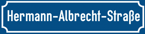 Straßenschild Hermann-Albrecht-Straße