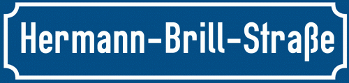 Straßenschild Hermann-Brill-Straße