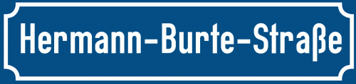 Straßenschild Hermann-Burte-Straße