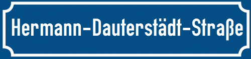 Straßenschild Hermann-Dauterstädt-Straße